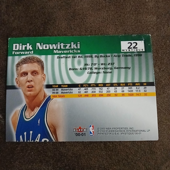 Hologram Dirk Nowitzki basketball card. - Picture 2 of 2